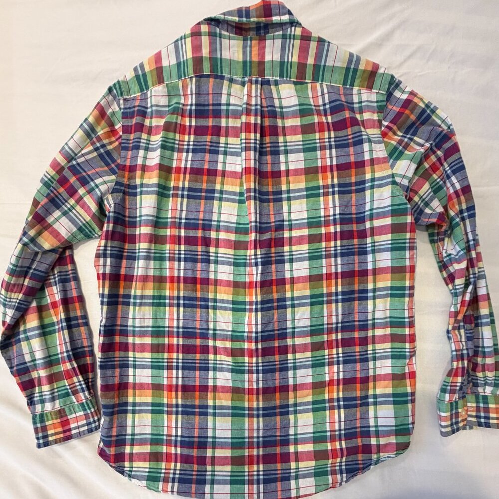 Polo Ralph Lauren Men's Cotton Madras long sleeve shirt, large, great condition - Picture 4 of 6